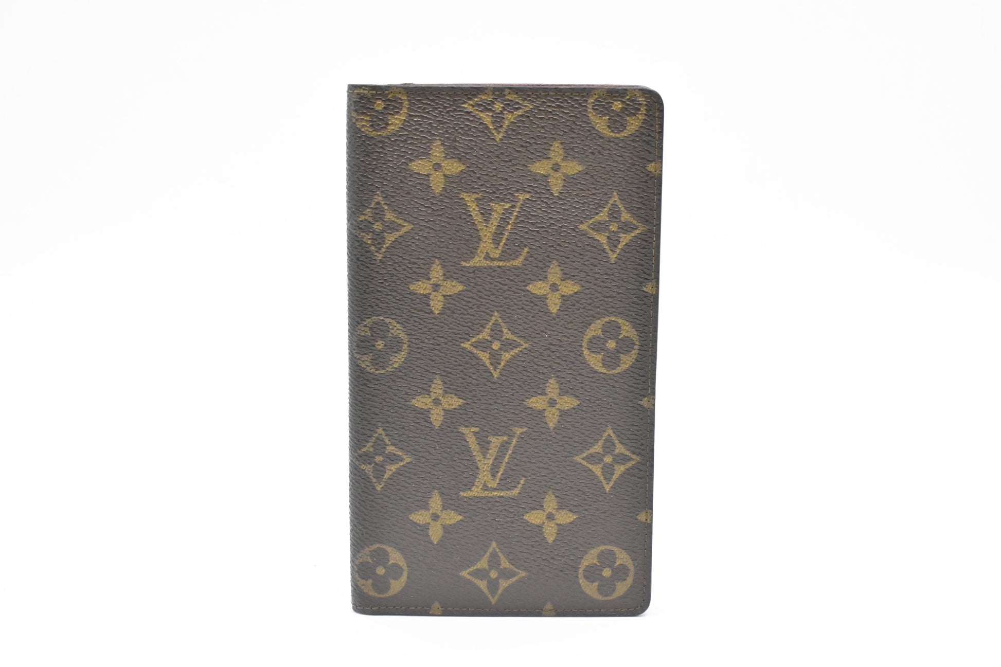 Louis Vuitton Vertical Bifold Monogram Canvas Wallet Case Canvas 1