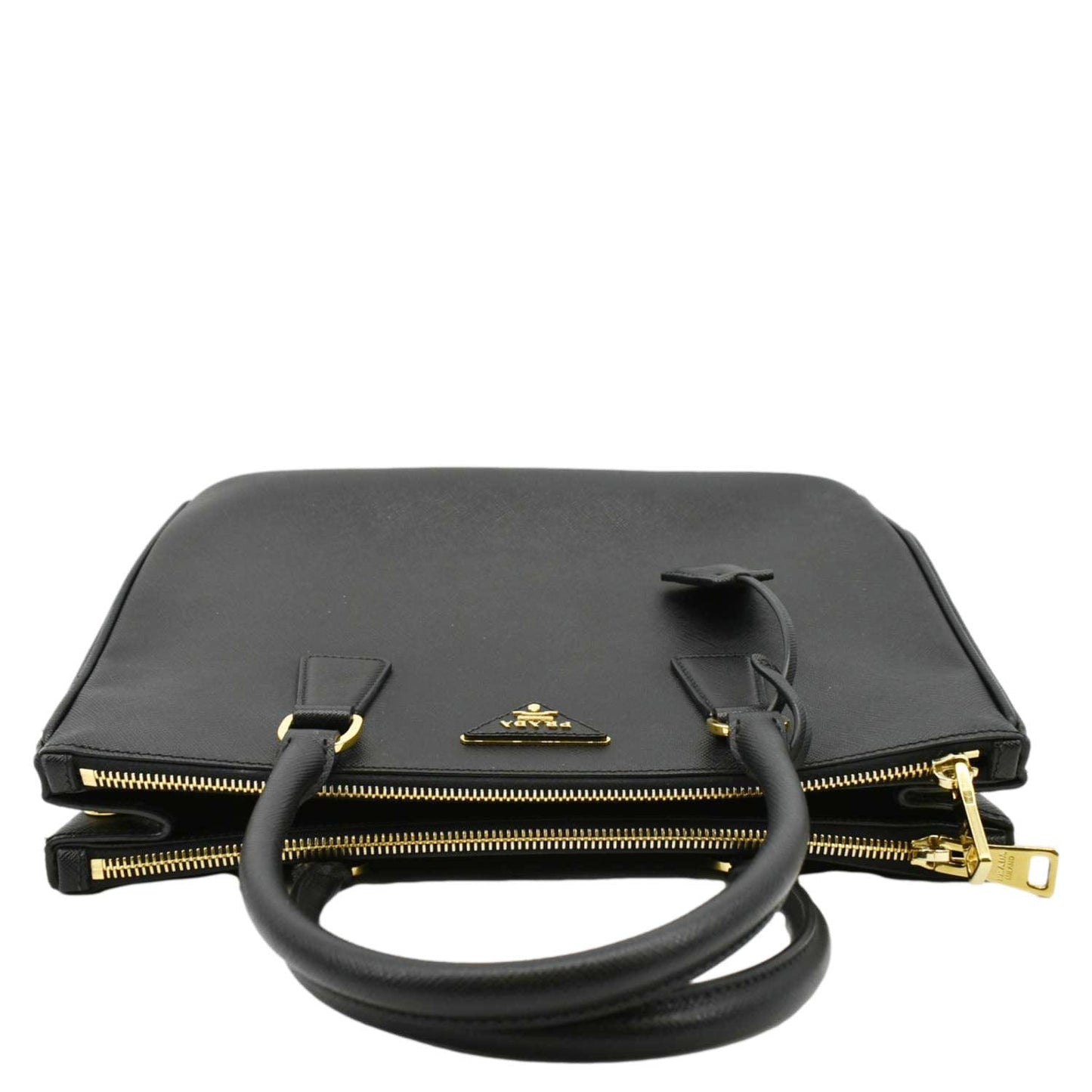 Prada Shoulder Bag Leather Saffiano Black