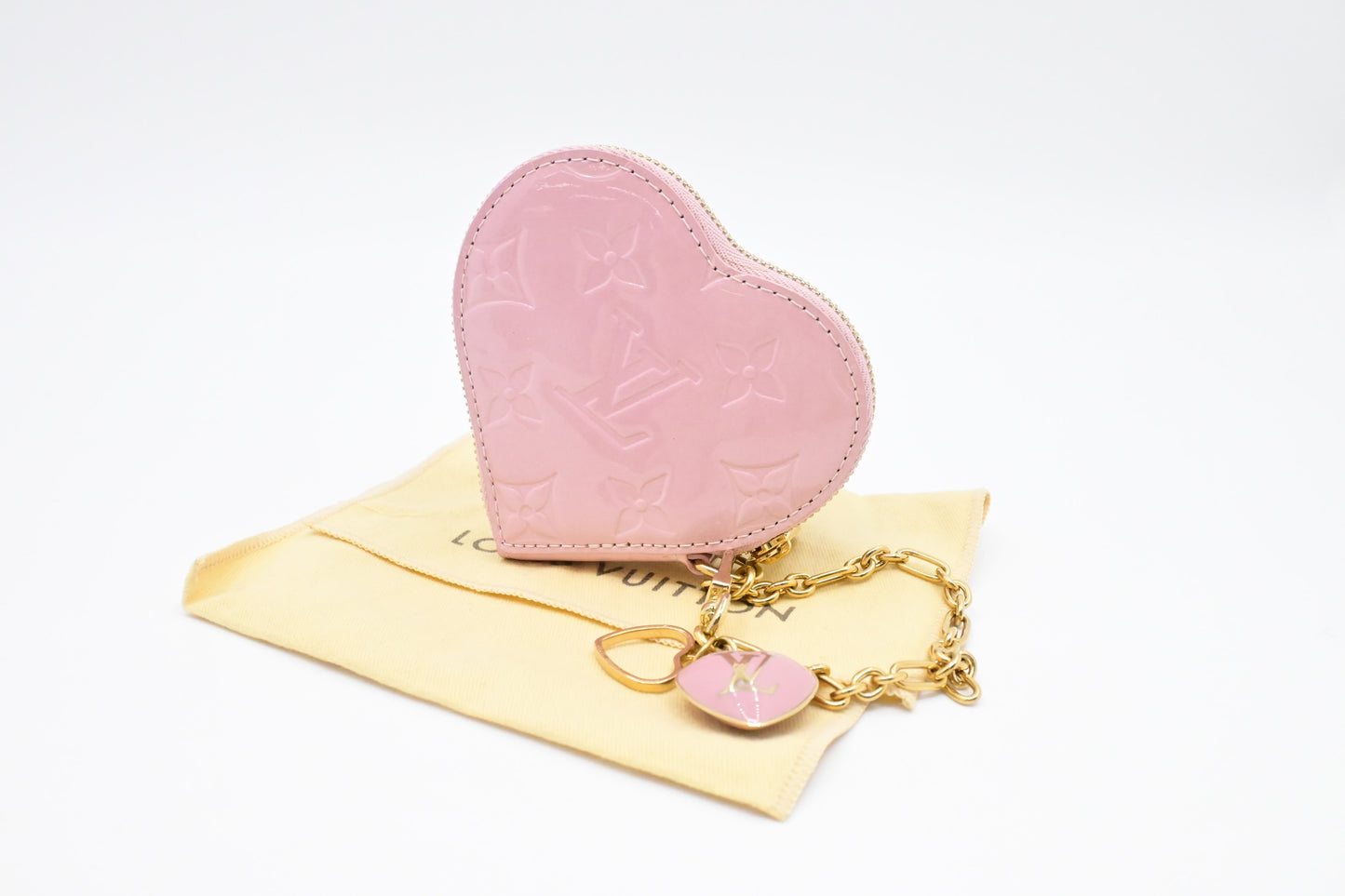 Louis Vuitton Heart Coin Vernis Leather Pink Handbag