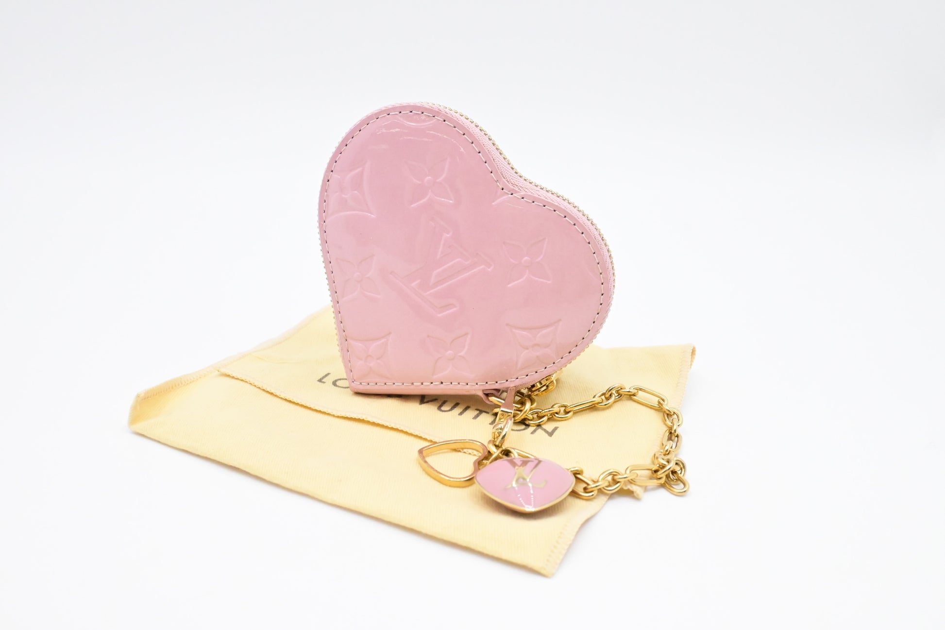 Louis Vuitton Heart Coin Vernis Leather Pink Handbag