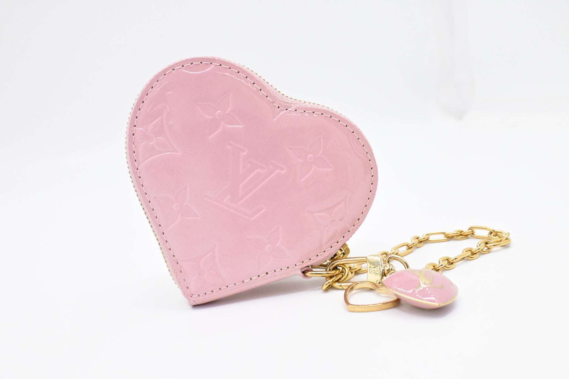 Louis Vuitton Heart Coin Vernis Leather Pink Handbag