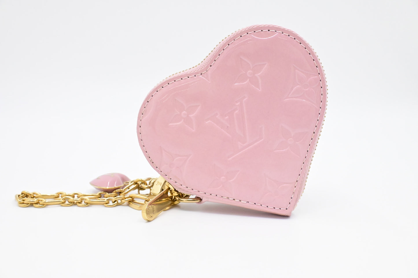 Louis Vuitton Heart Coin Vernis Leather Pink Handbag
