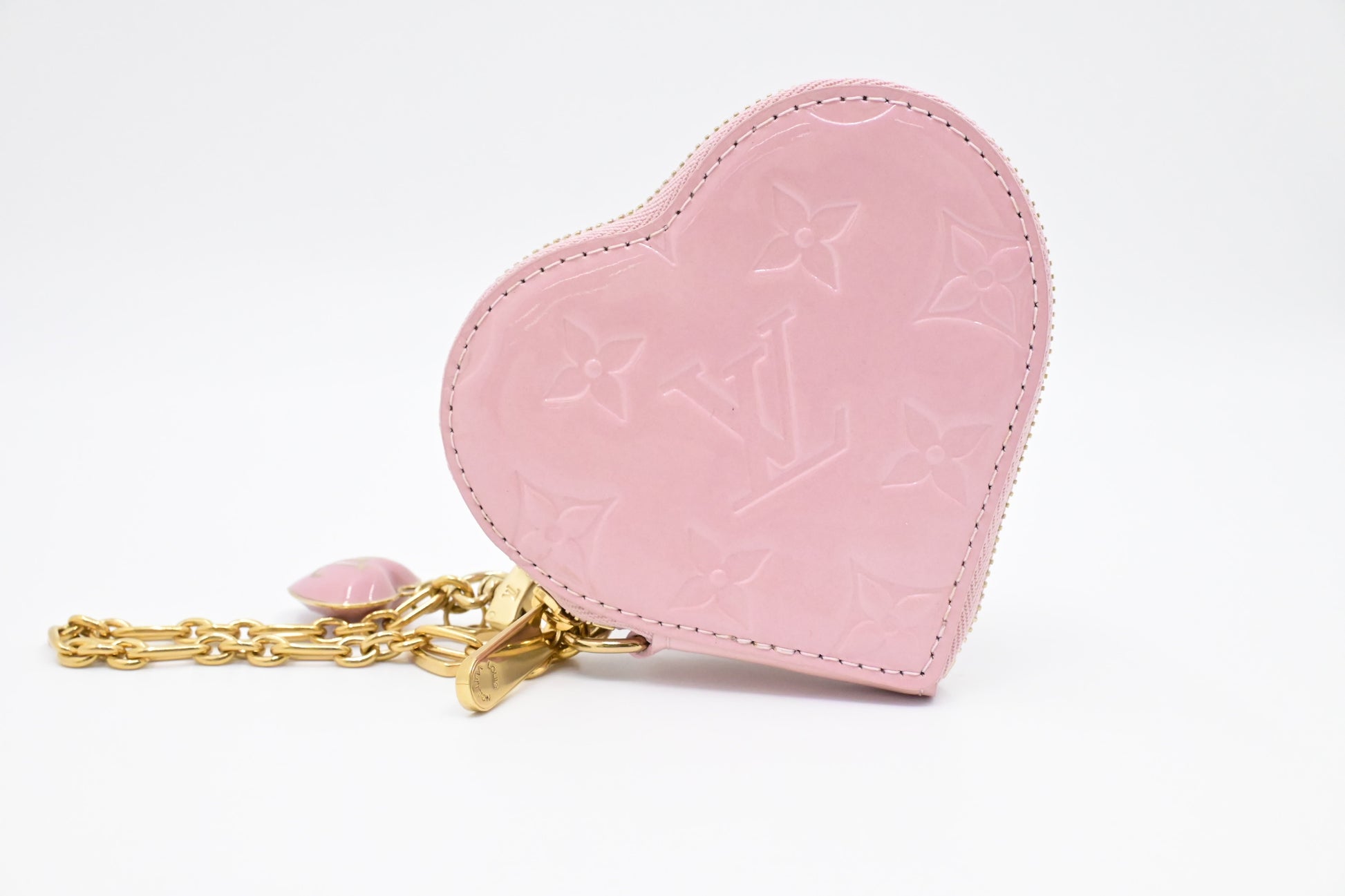 Louis Vuitton Heart Coin Vernis Leather Pink Handbag