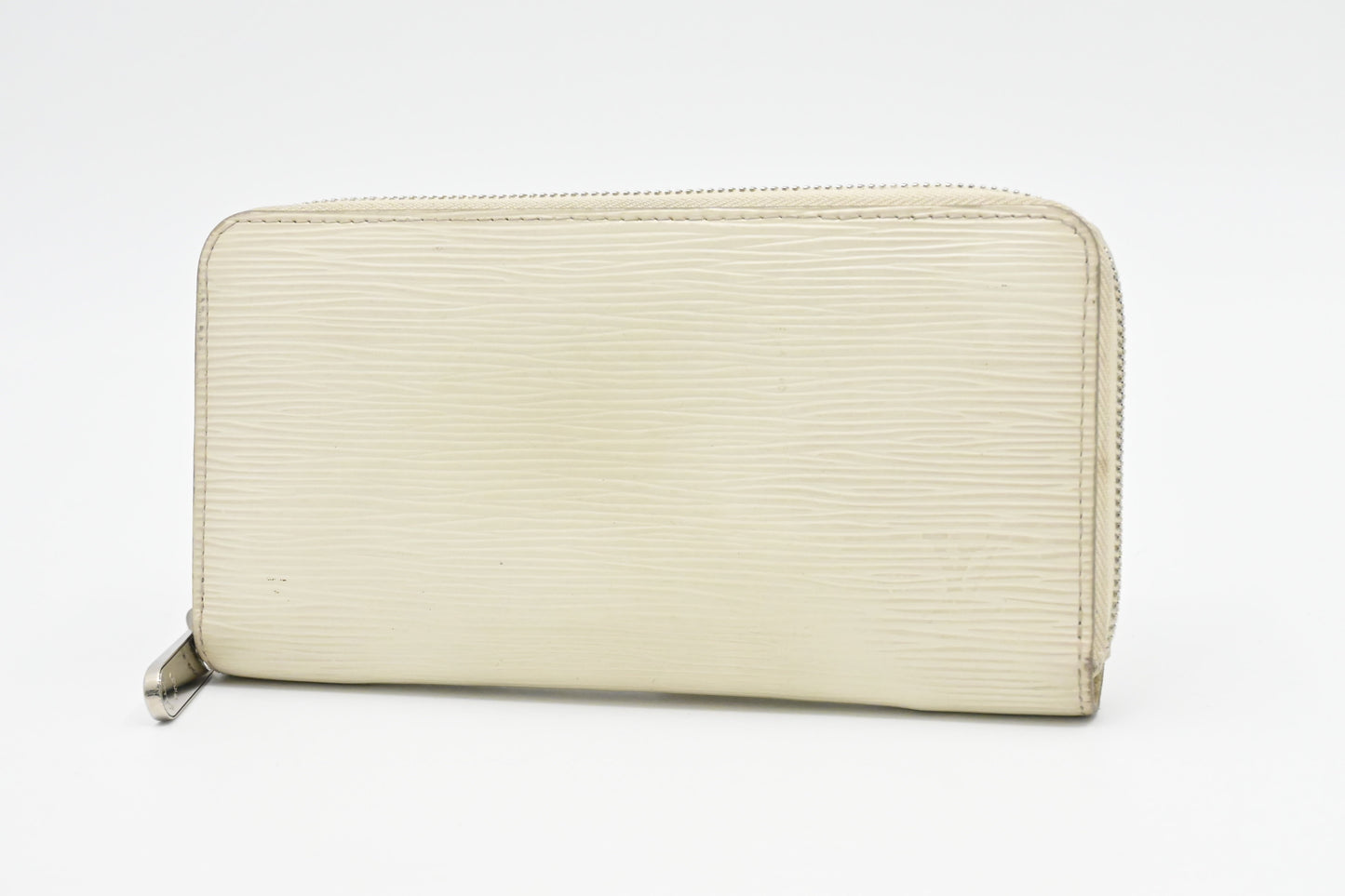 Louis Vuitton Long Zippy Epi Leather White Wallet Case
