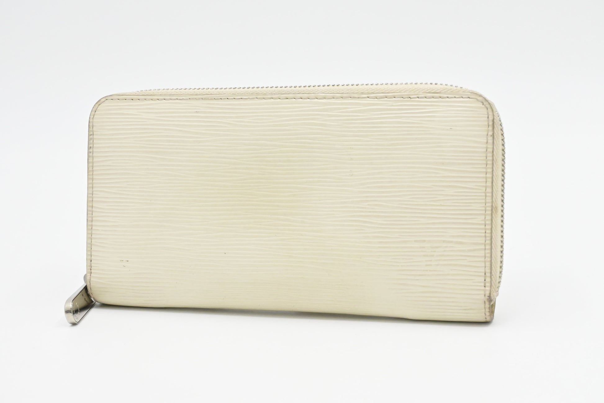 Louis Vuitton Long Zippy Epi Leather White Wallet Case