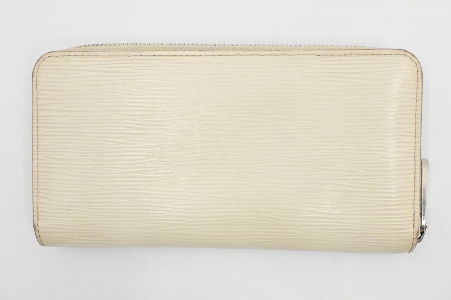 Louis Vuitton Long Zippy Epi Leather White Wallet Case