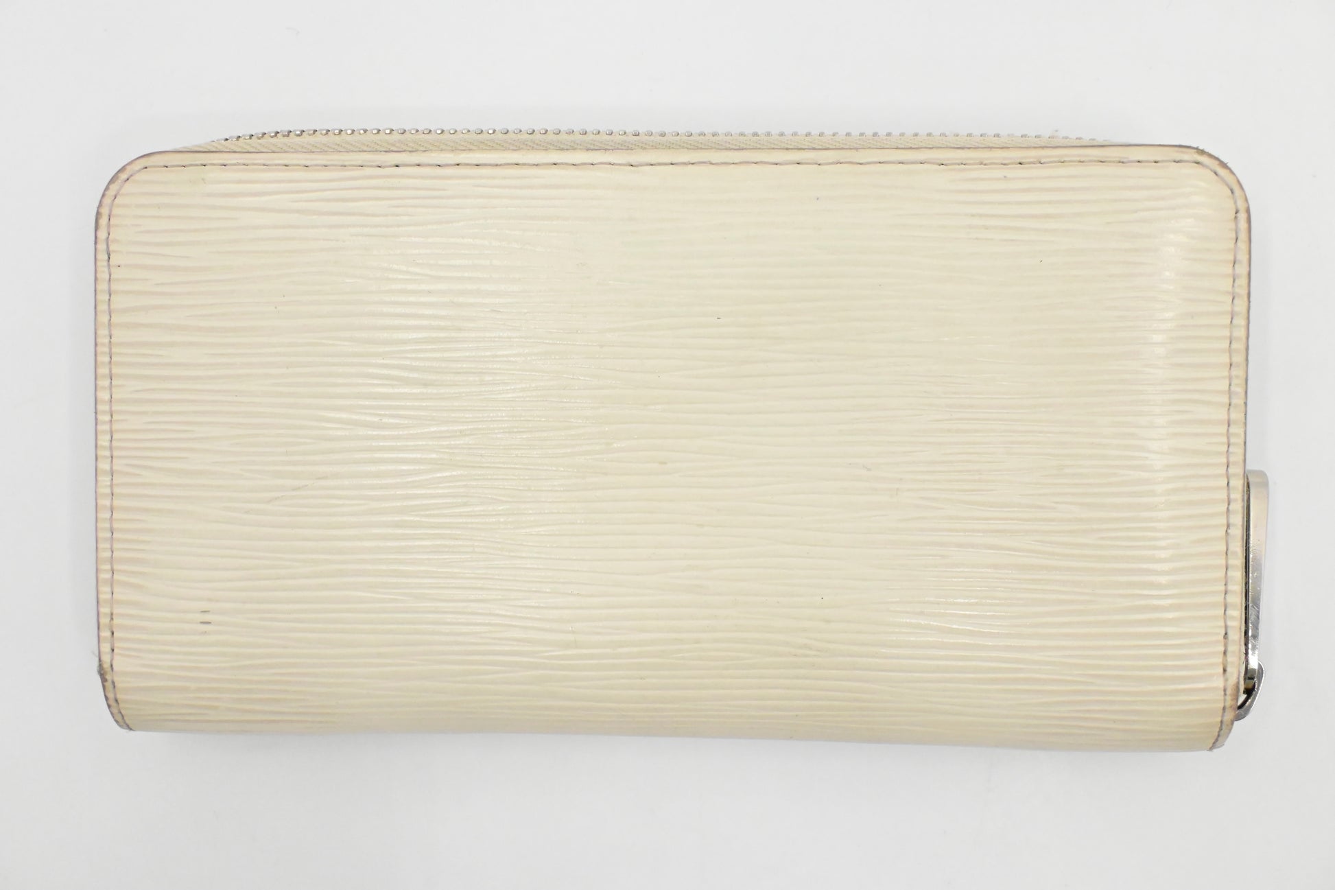 Louis Vuitton Long Zippy Epi Leather White Wallet Case