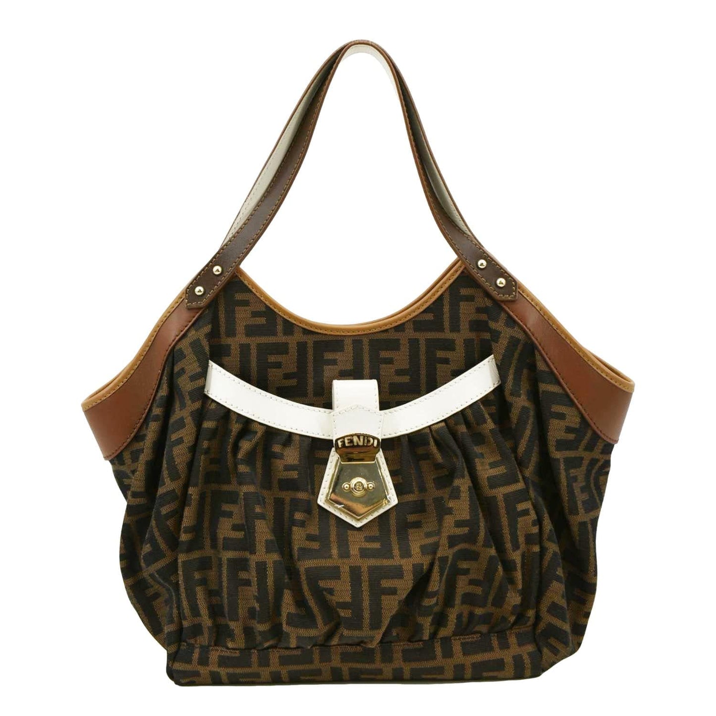 Fendi Chef Zucca Tote Bag Tobacco Canvas Brown