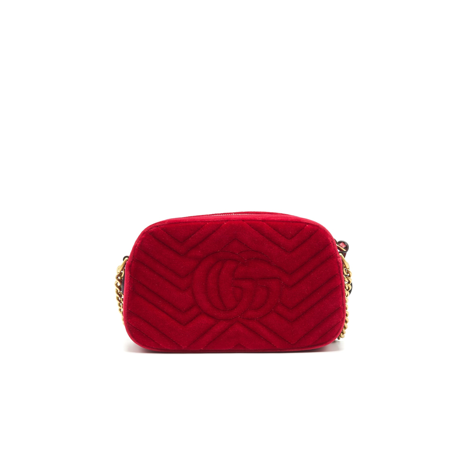 Gucci Marmont Valvet Camera Bag Red Travel Bag