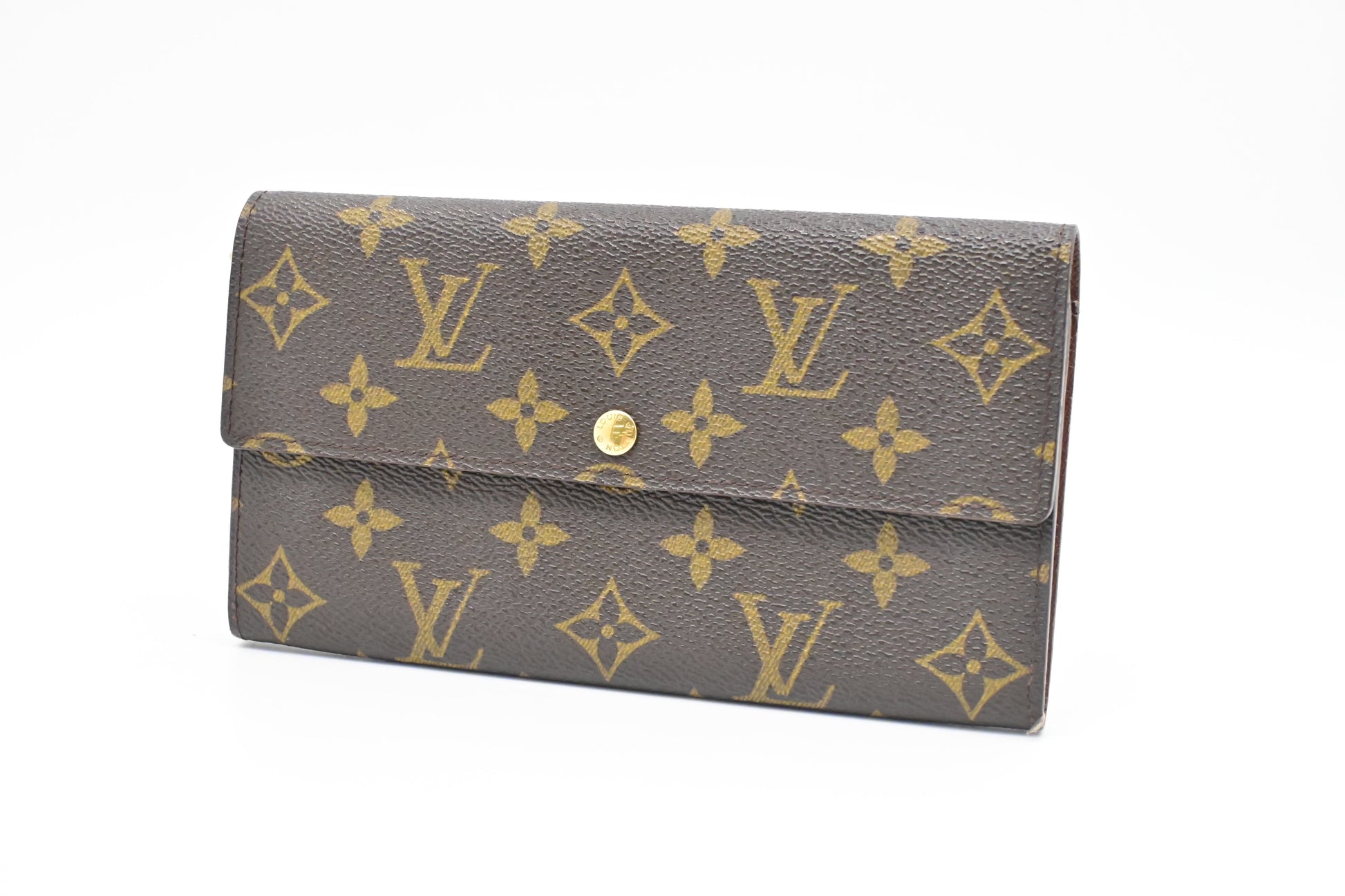 Louis Vuitton Sarah Monogram Canvas Wallet Case Canvas 3