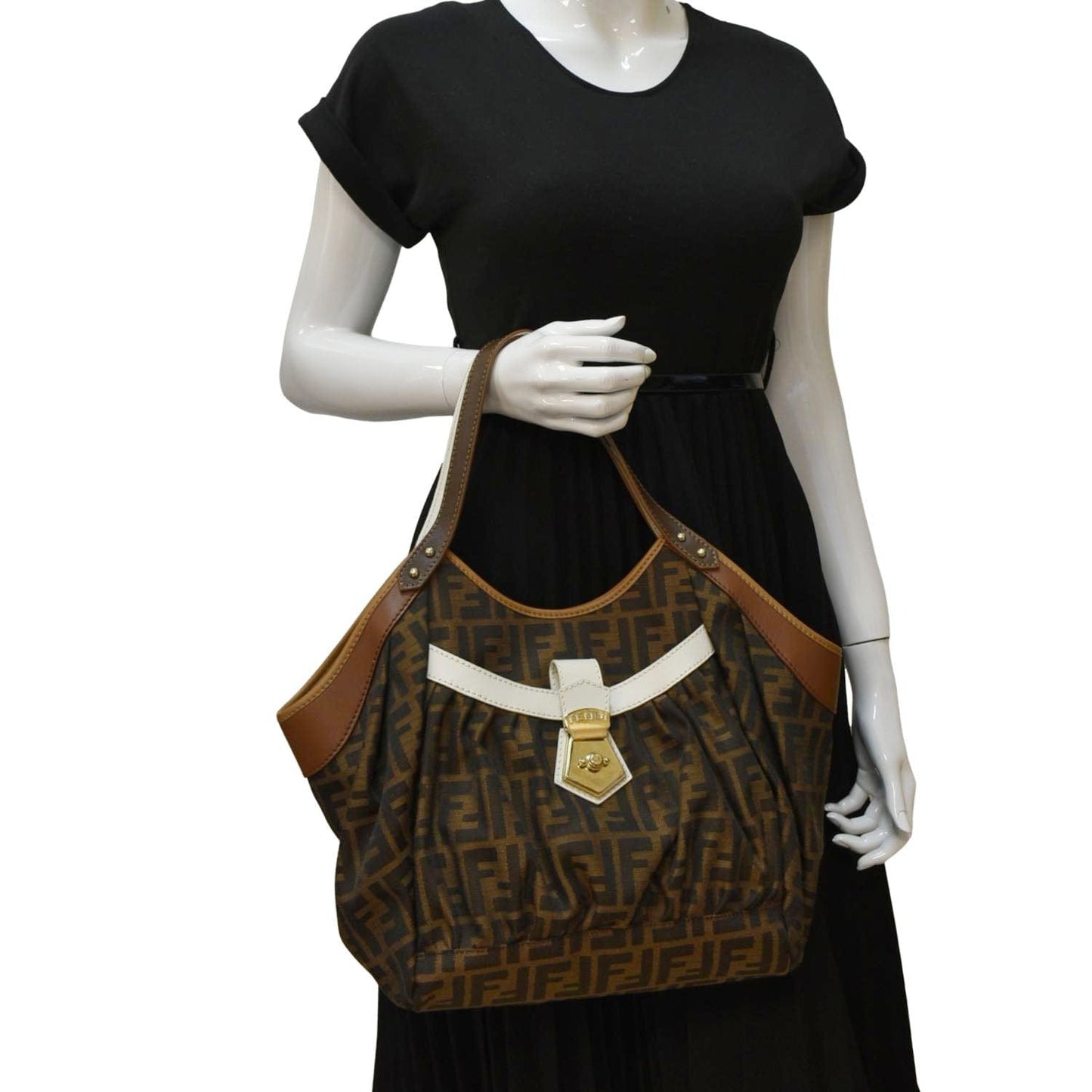 Fendi Chef Zucca Tote Bag Tobacco Canvas Brown