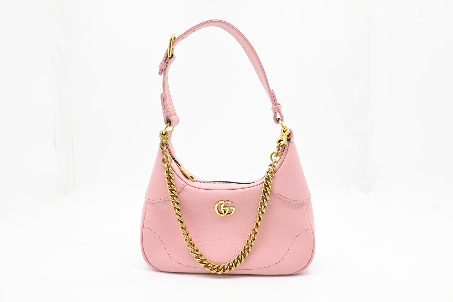 Gucci Aphrodite Leather Pink Small Shoulder Bag