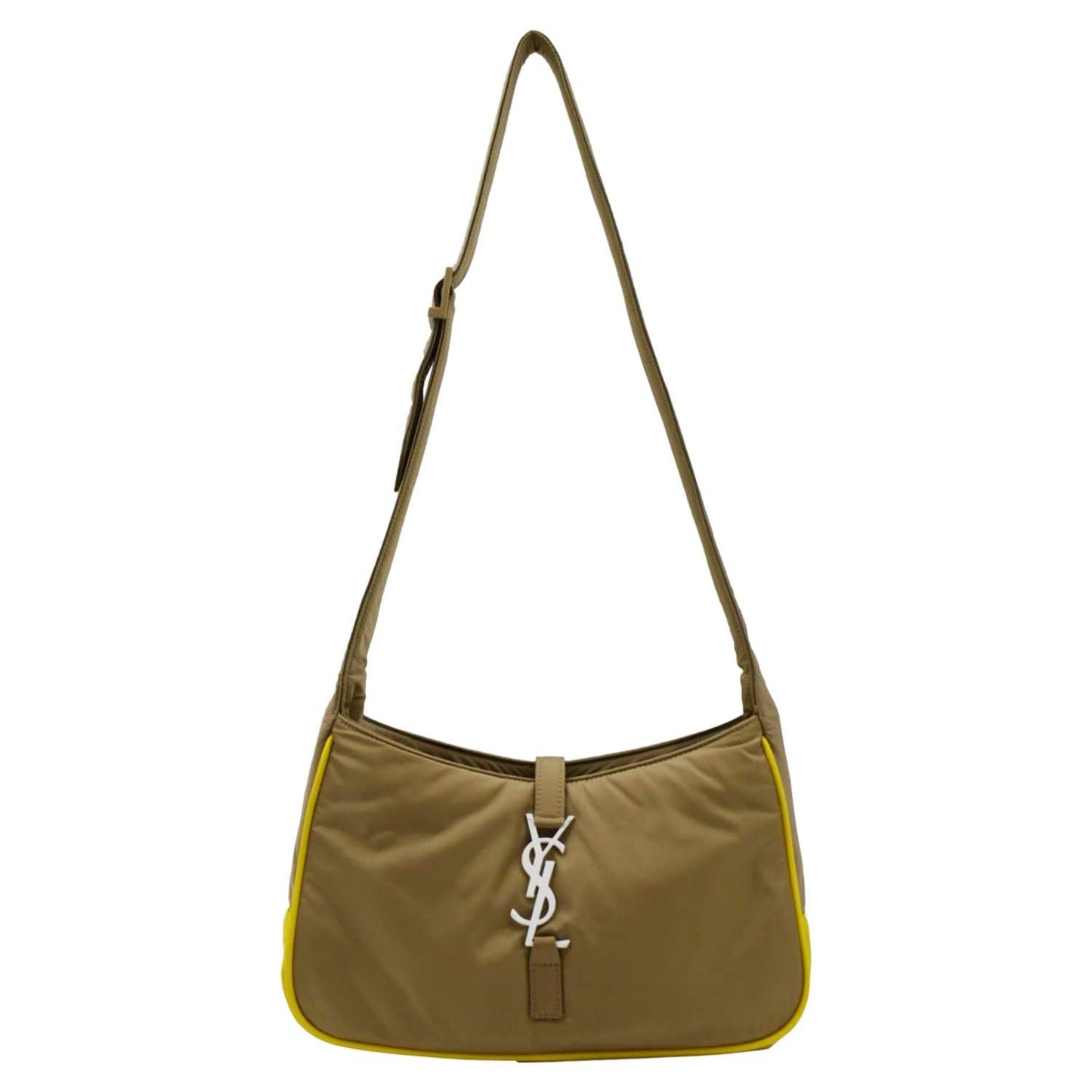 YSL Saint Laurent Yves Le Re Crossbody Bag Nylon Yellow
