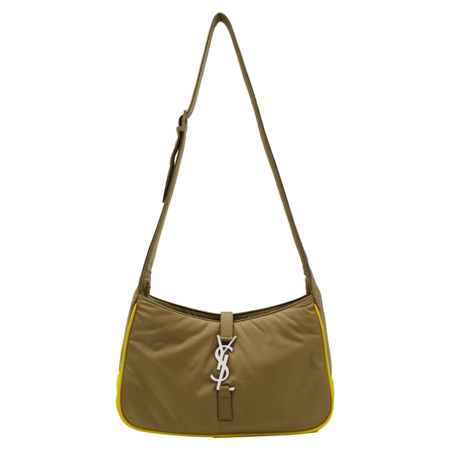 YSL Saint Laurent Yves Le Re Crossbody Bag Nylon Yellow