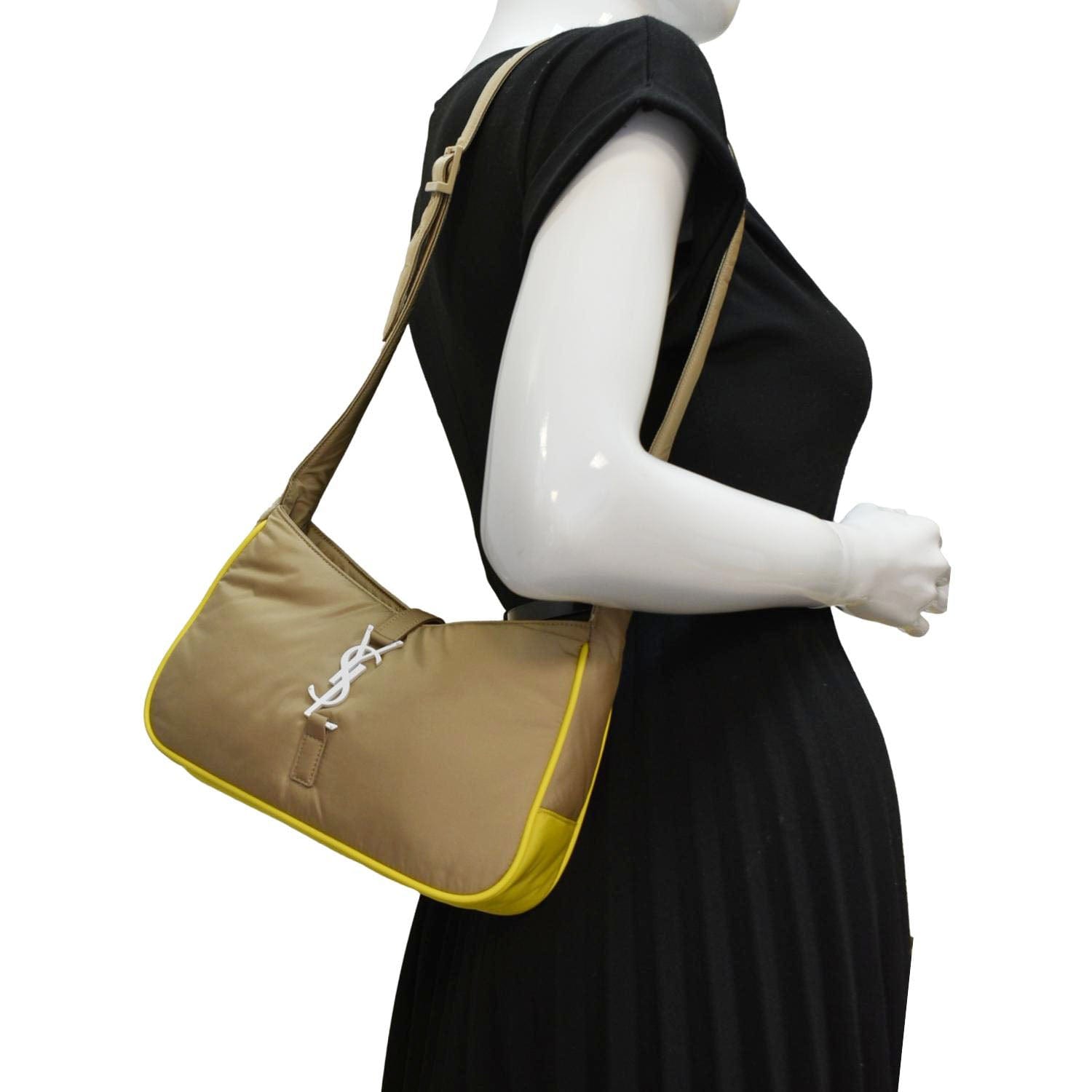 YSL Saint Laurent Yves Le Re Crossbody Bag Nylon Yellow