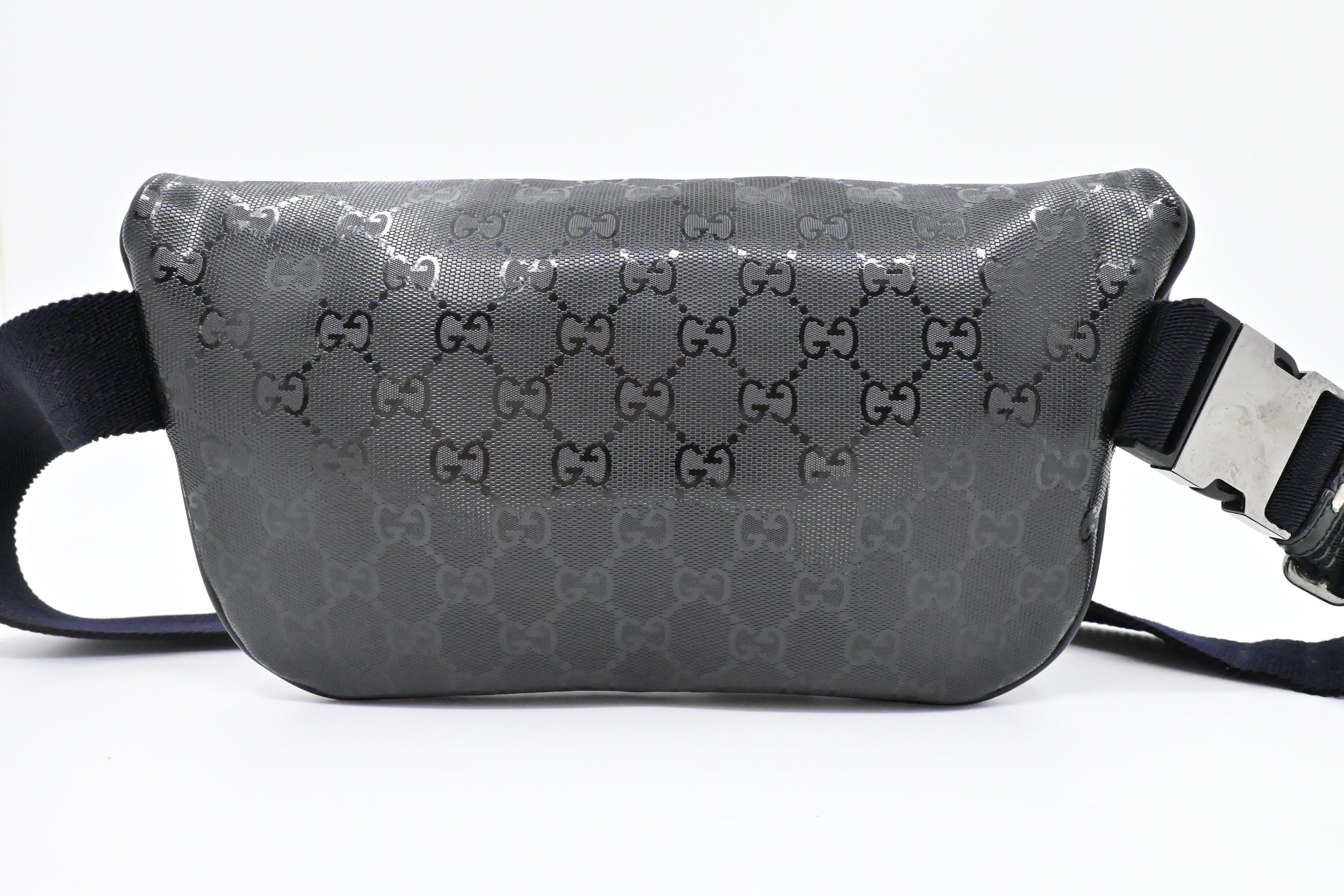 Gucci Bumbag In Imprime Handbag Canvas Black Travel Bag Imprime Canvas