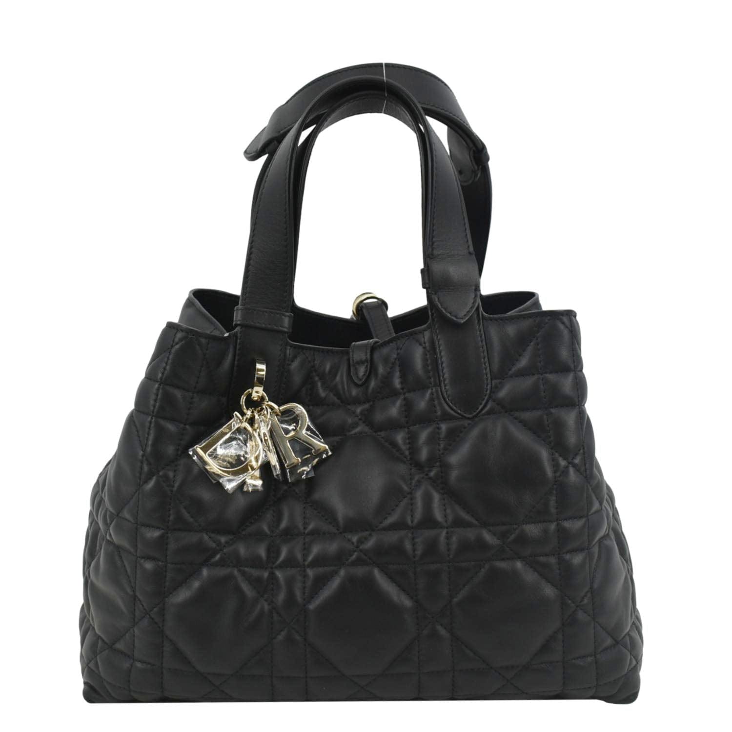 Dior Toujours Shoulder Bag Leather Black Medium