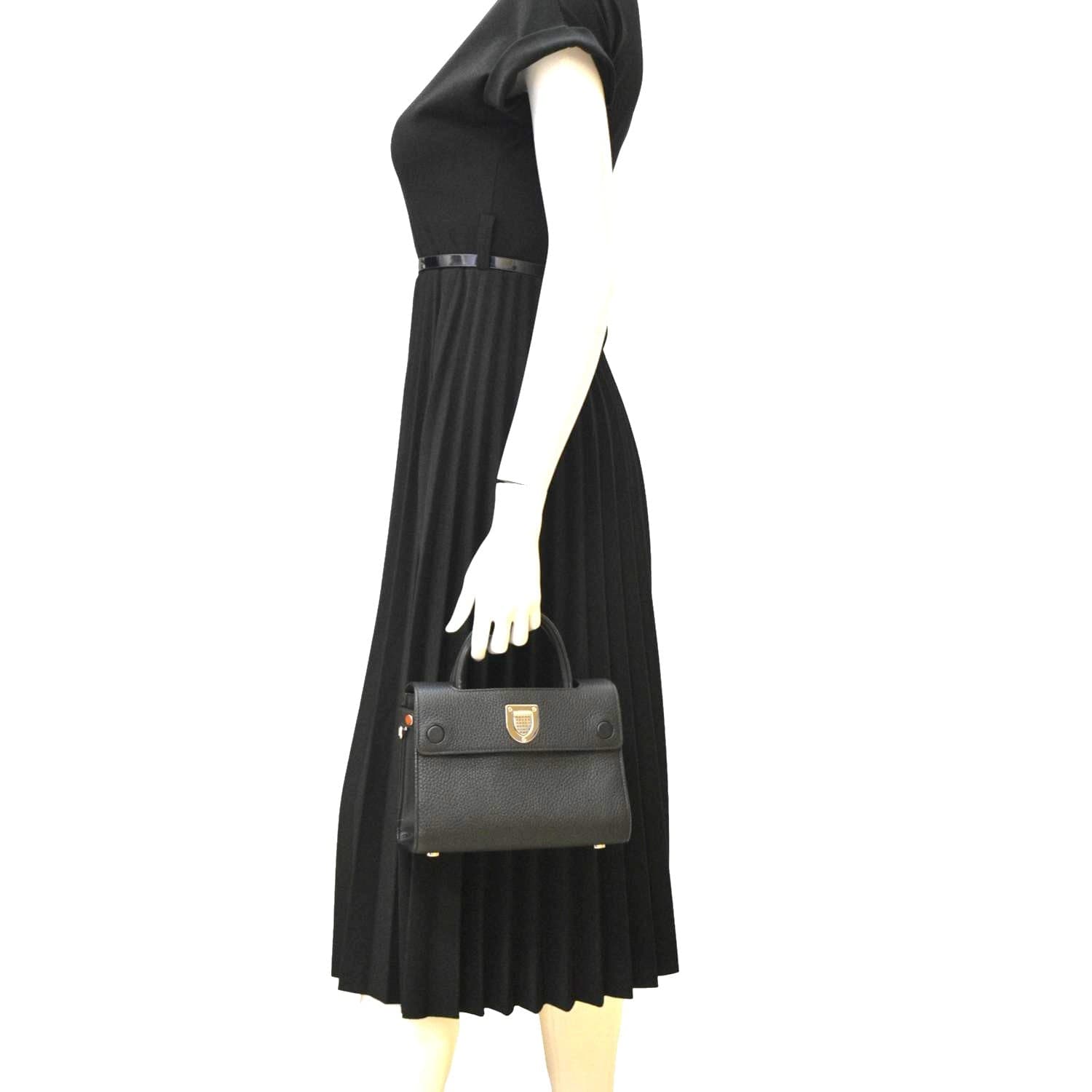 Dior ever Shoulder Bag Leather Black Flap