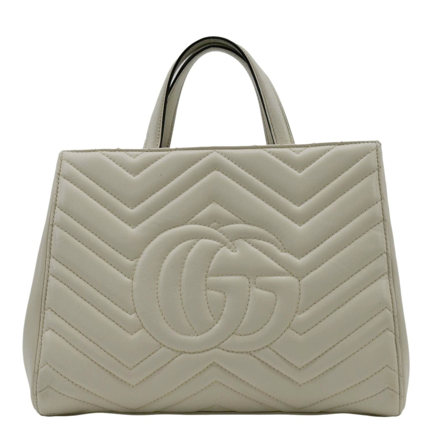 Gucci Marmont Calfskin Shoulder Bag Off Leather Matelasse