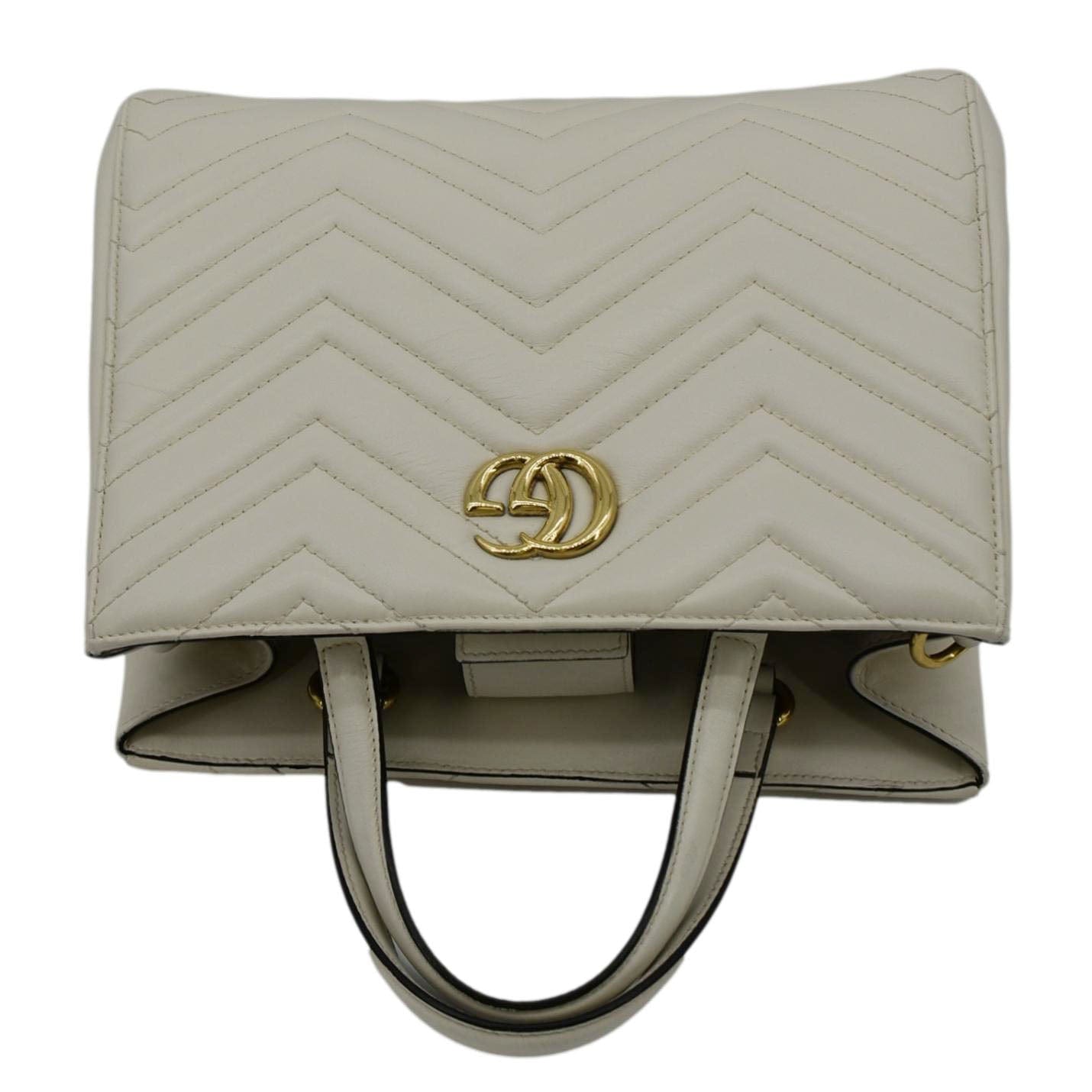 Gucci Marmont Calfskin Shoulder Bag Off Leather Matelasse