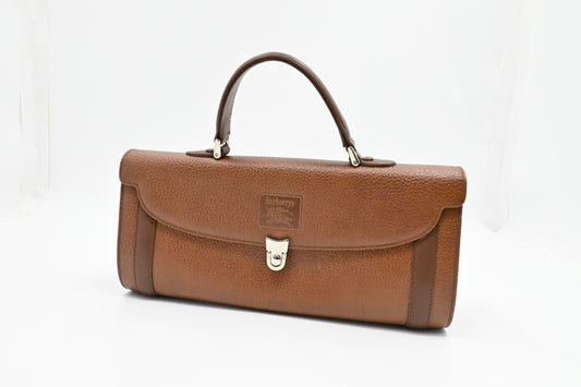 Burberry Handbag In Leather Brown Travel Bag Brown Leather 2