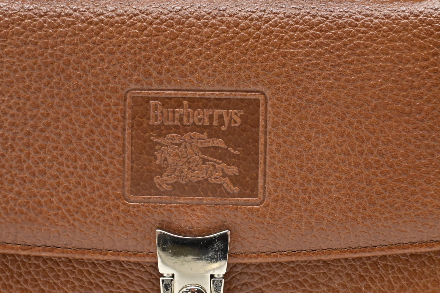 Burberry Handbag In Leather Brown Travel Bag Brown Leather 2