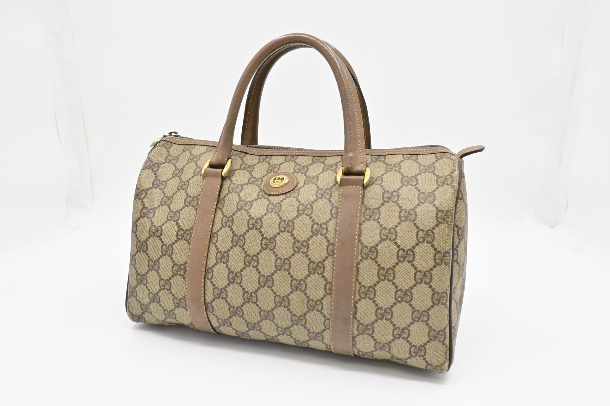 Gucci Boston Bag In Supreme Canvas Travel Bag