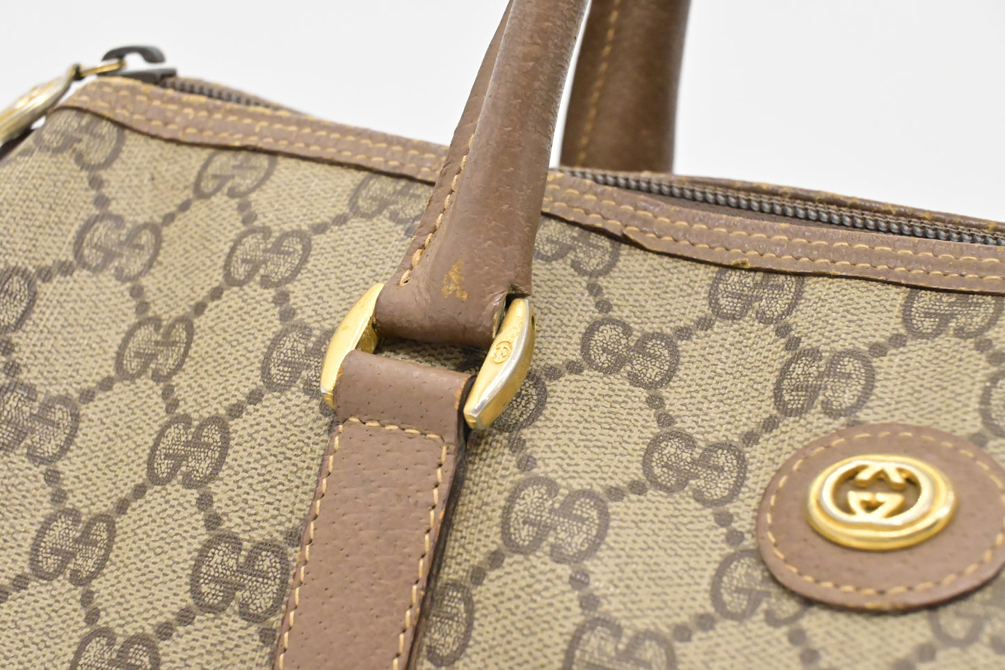 Gucci Boston Bag In Supreme Canvas Travel Bag