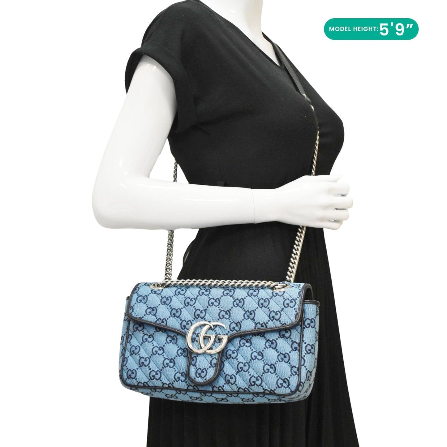 Gucci Marmont Crossbody Bag Leather Canvas