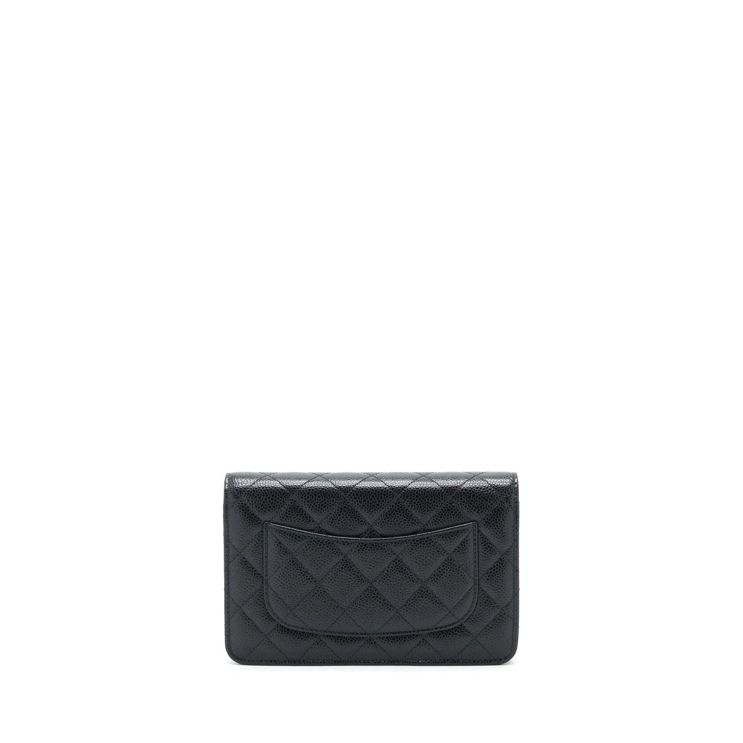 Chanel Classic On Caviar SHW Black Wallet Case Shw 4