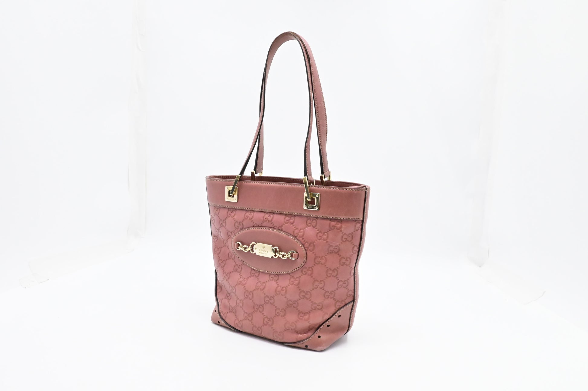Gucci Hand Guccissima Leather Pink Tote Bag