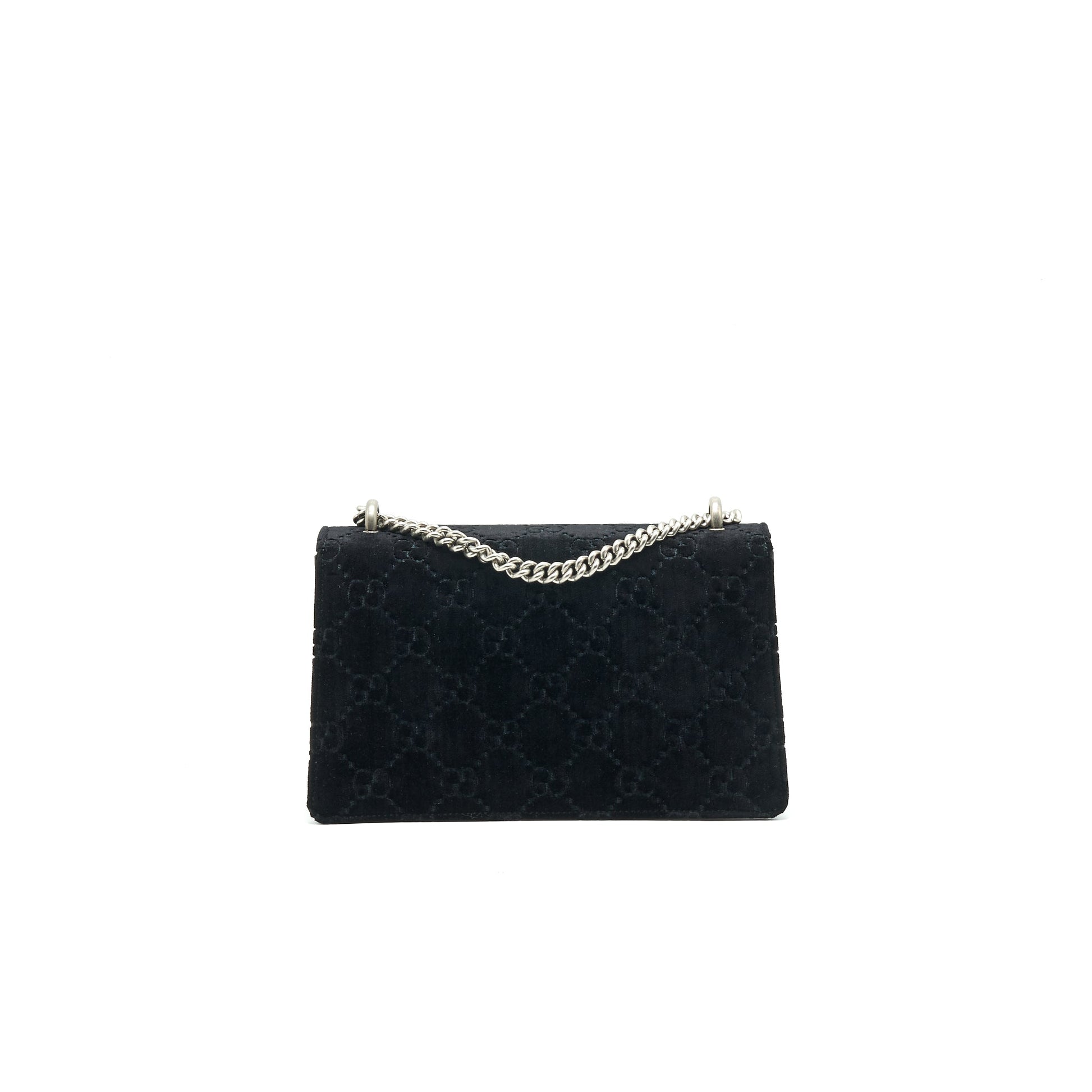Gucci Dionysus Velvet Shoulder Bag Black Medium