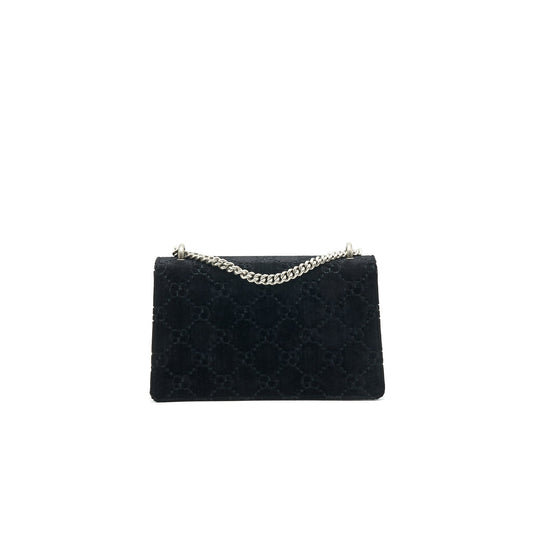Gucci Dionysus Velvet Shoulder Bag Black Medium