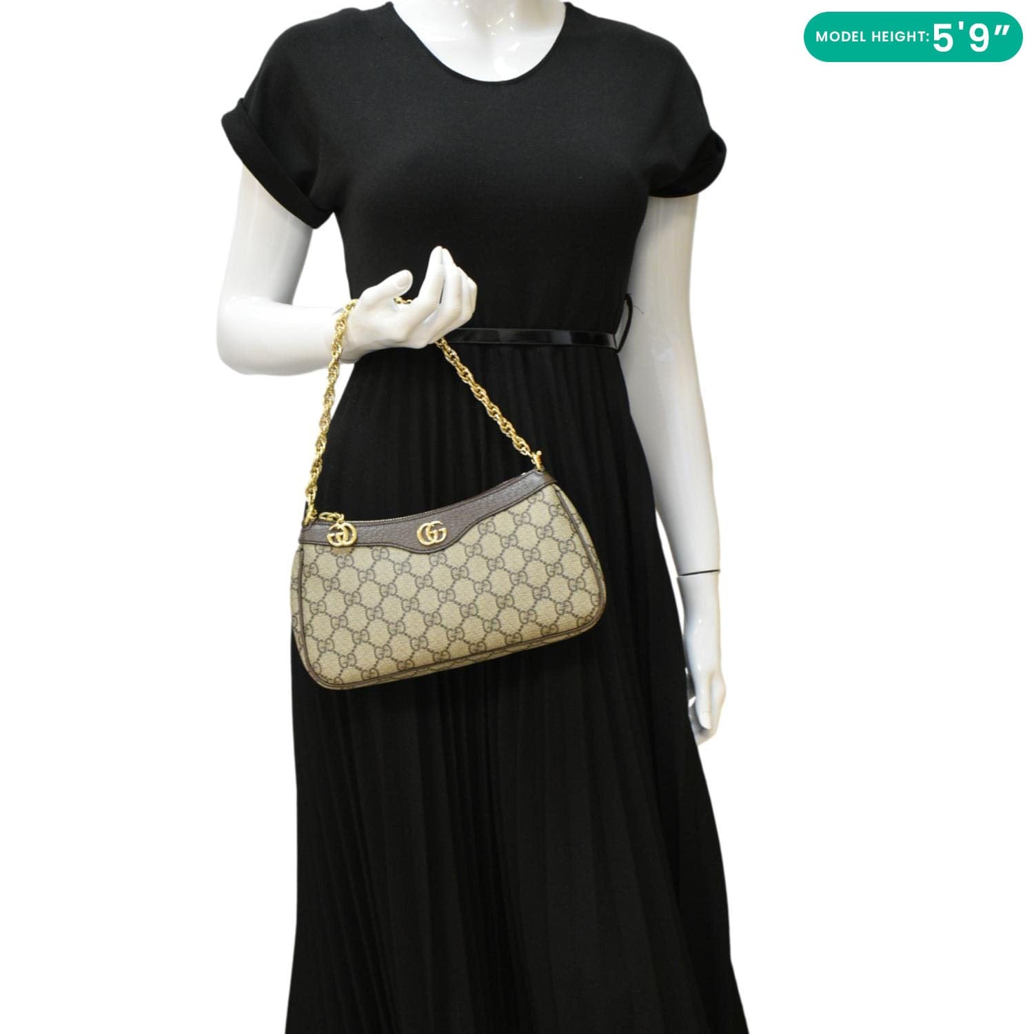 Gucci Dollar Ophidia Web Small Supreme New Acero Canvas Monogram Shoulder Bag