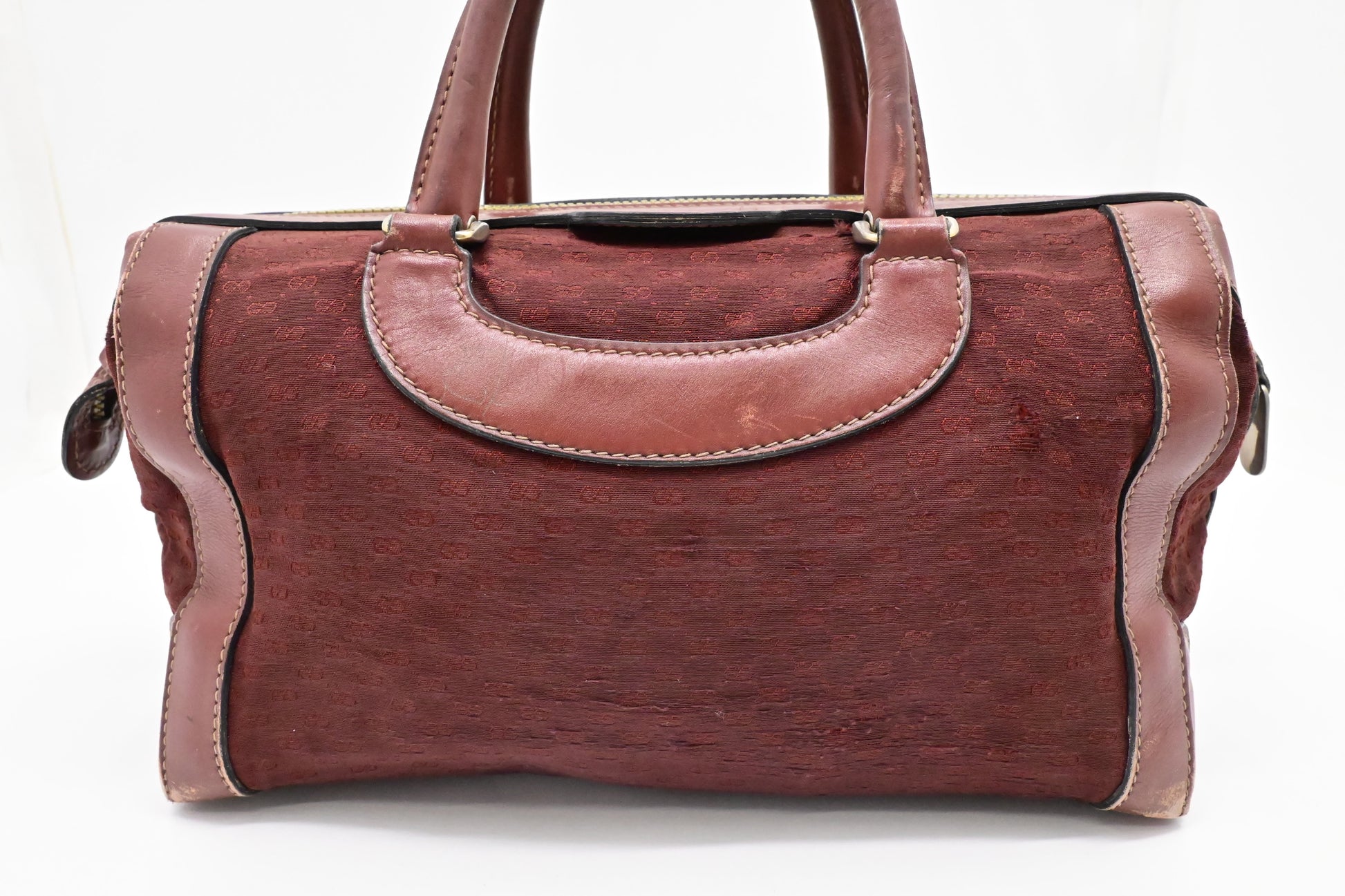 Gucci Boston Micro GG Canvas Red Travel Bag