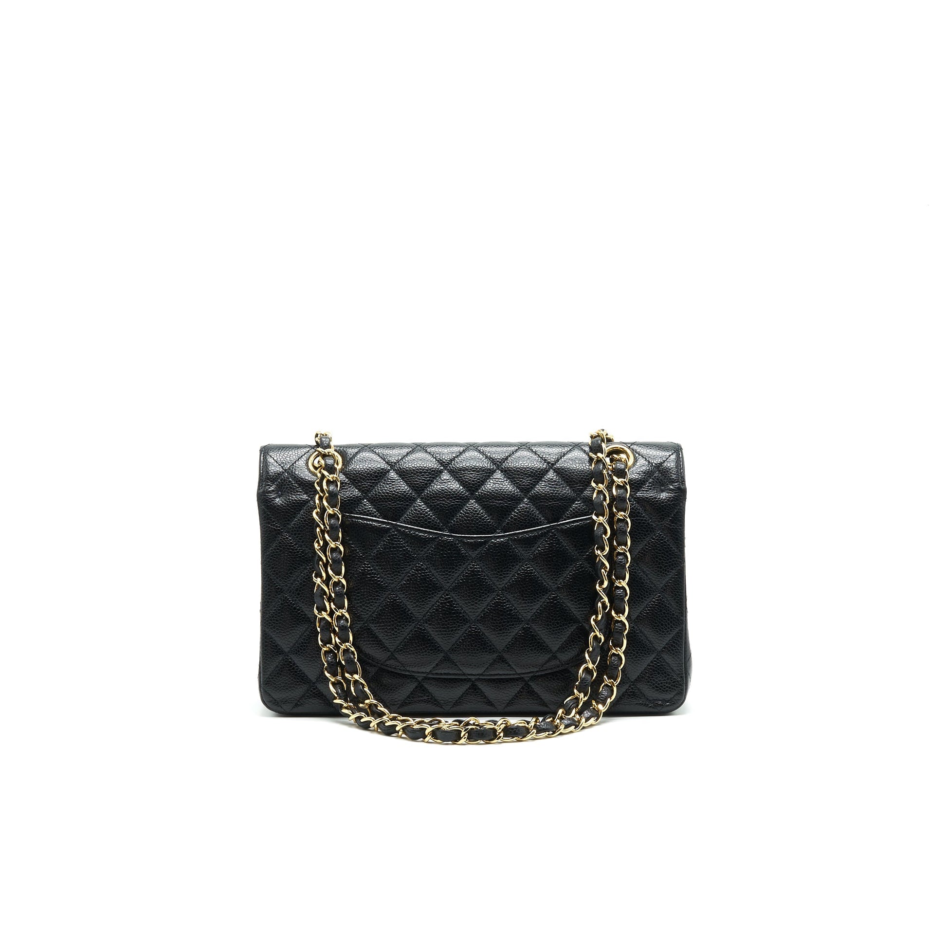 Chanel Medium Classic Double Flap Bag Caviar Black GHW Serial16