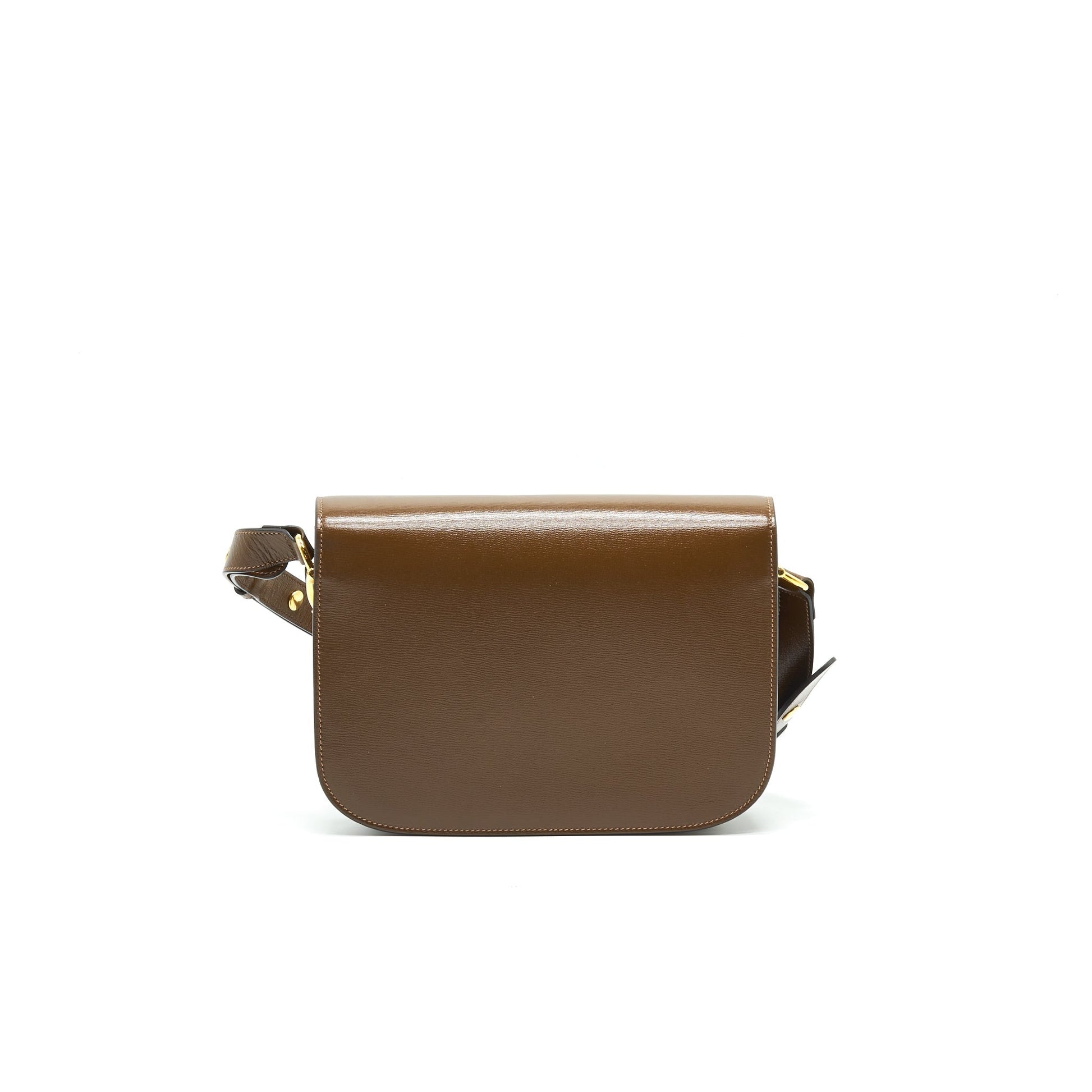 Gucci Horsebit Shoulder Bag Leather Brown