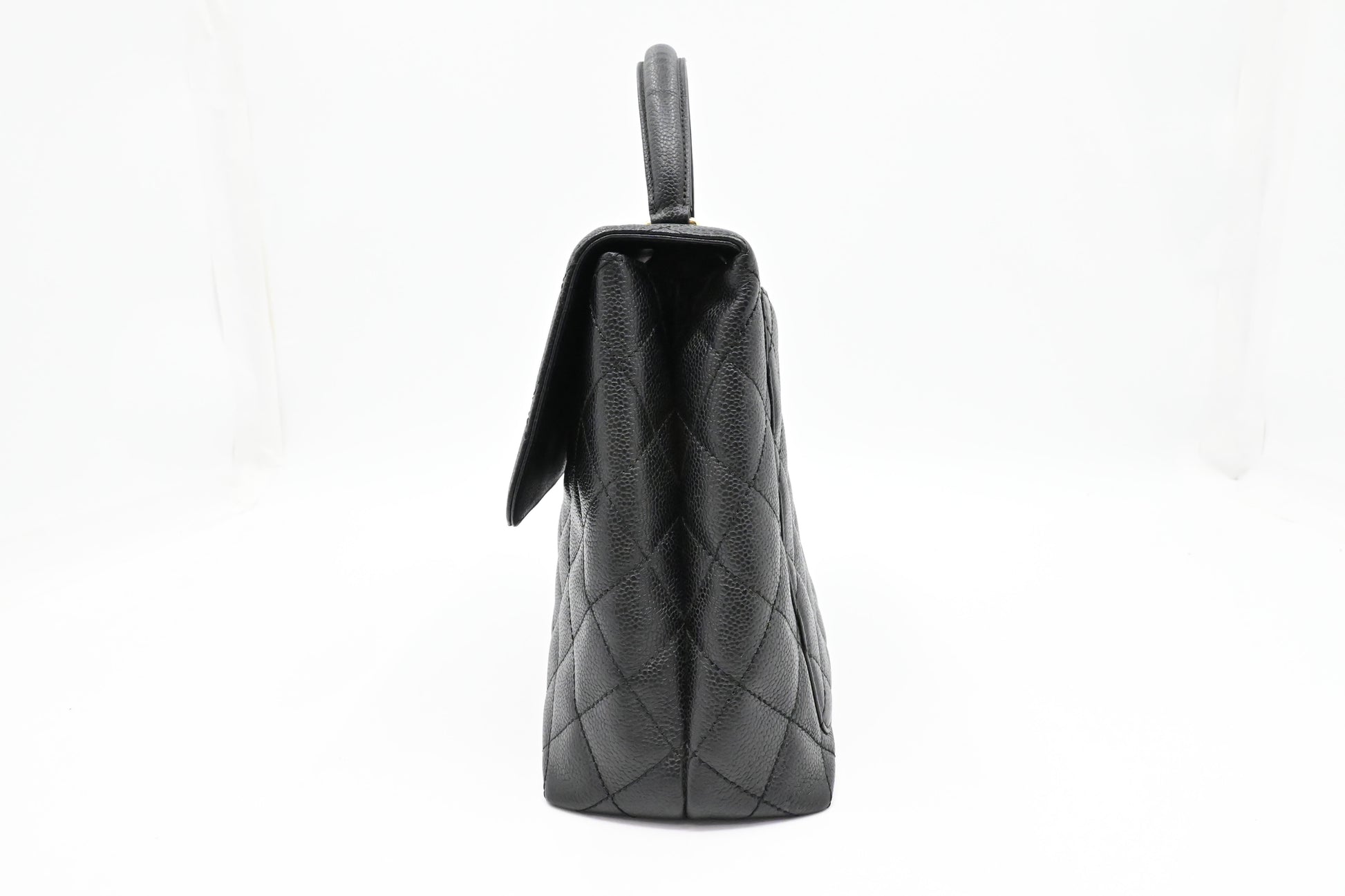 Chanel Kelly Caviar Black Leather Handbag Leather 1