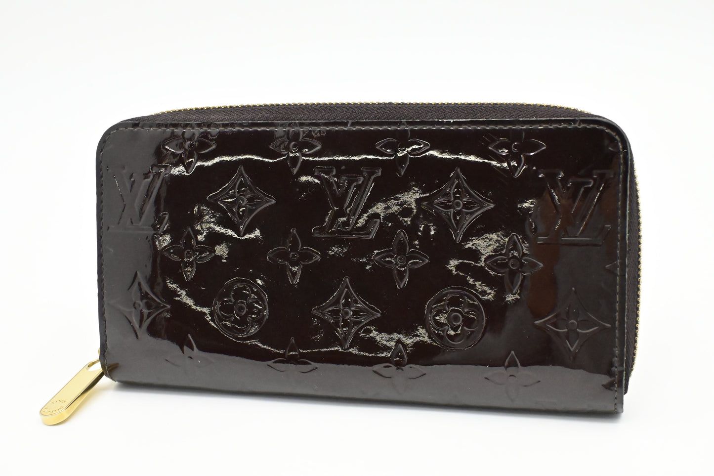 Louis Vuitton Long Zippy Amarante Vernis Leather Wallet Case
