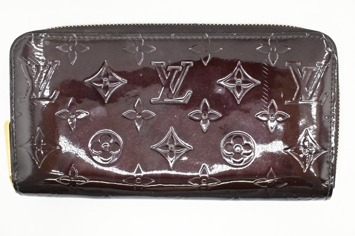 Louis Vuitton Long Zippy Amarante Vernis Leather Wallet Case
