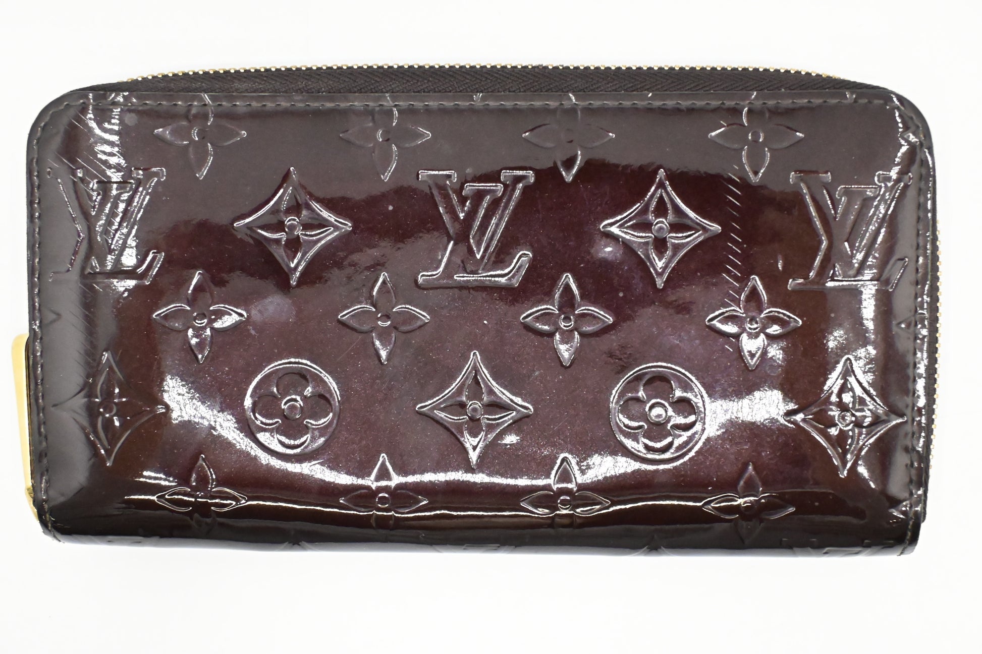 Louis Vuitton Long Zippy Amarante Vernis Leather Wallet Case