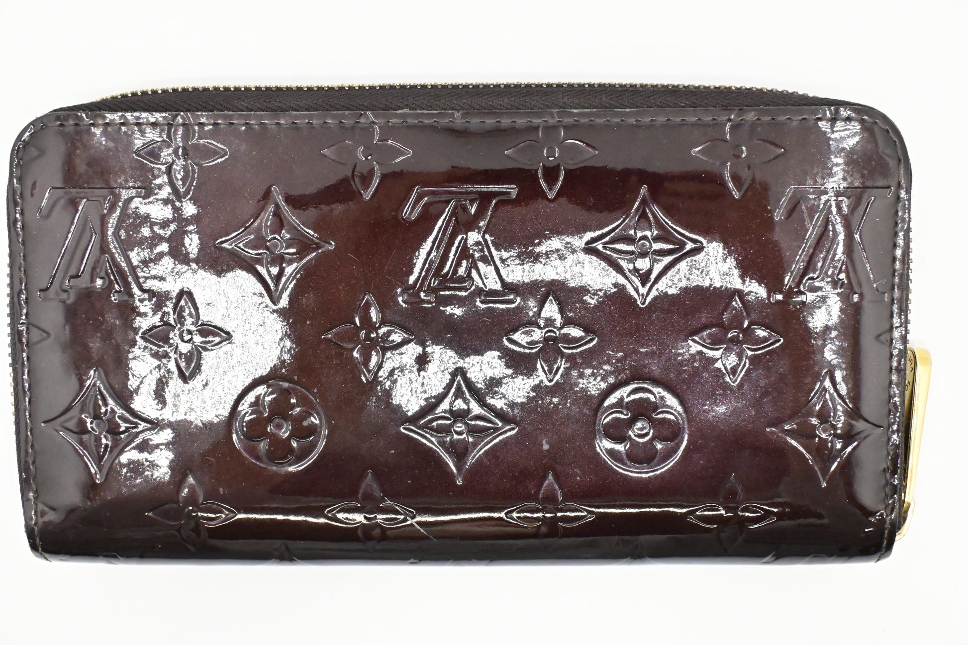Louis Vuitton Long Zippy Amarante Vernis Leather Wallet Case