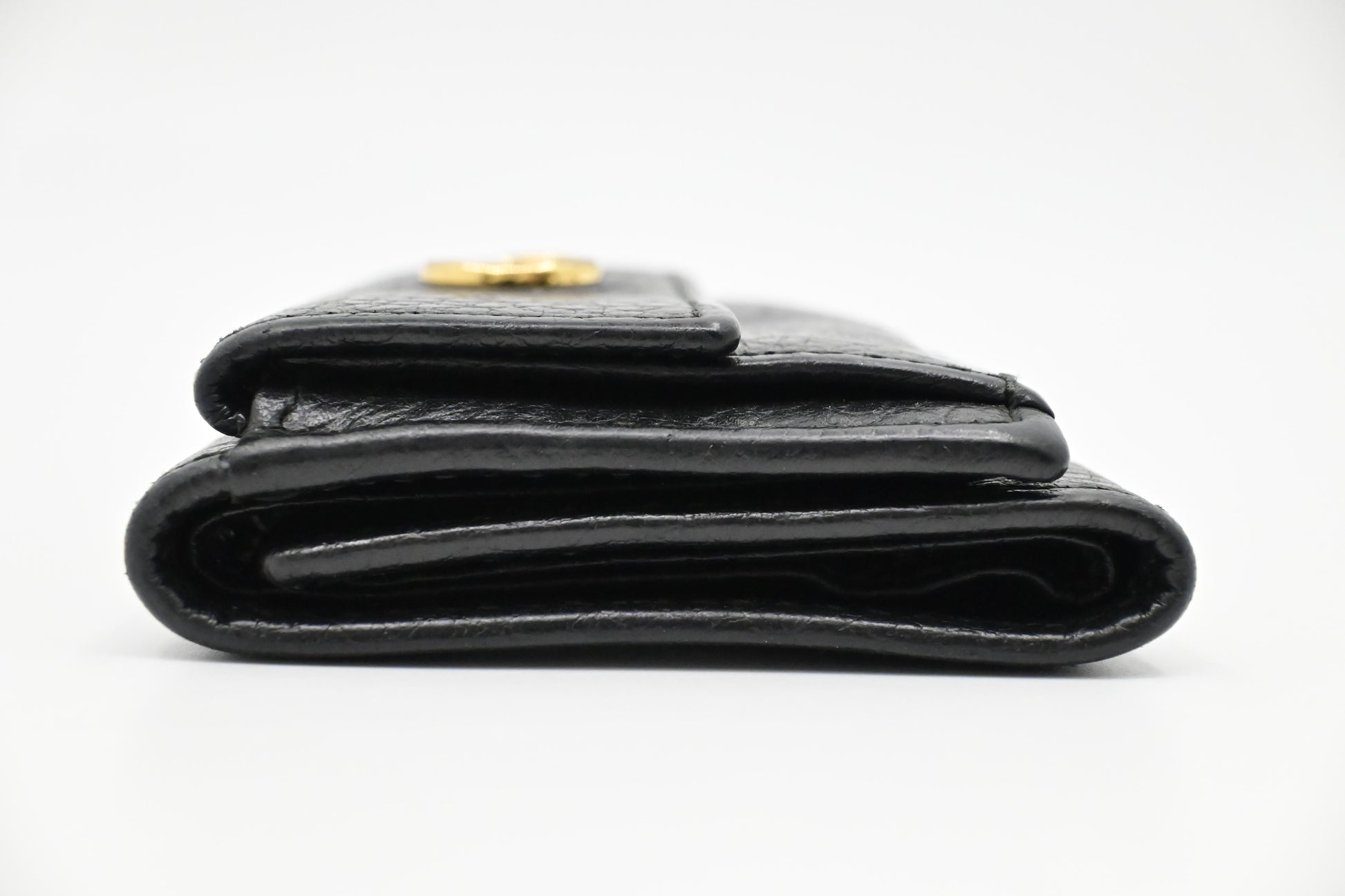 Gucci Compact Leather Black Wallet Case