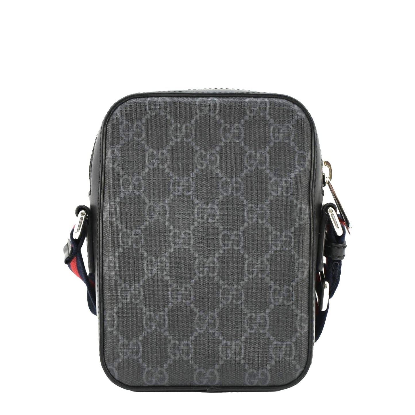 Gucci Supreme Web Messenger Bag Canvas Black Crossbody Bag