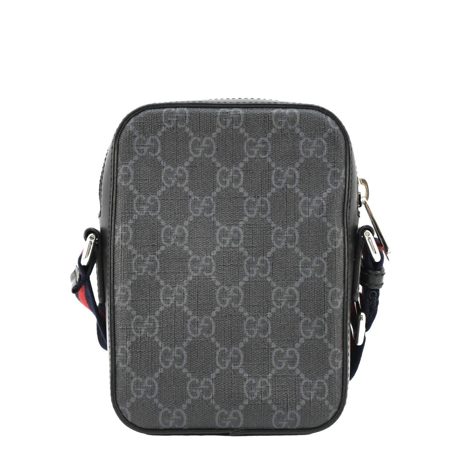 Gucci Supreme Web Messenger Bag Canvas Black Crossbody Bag