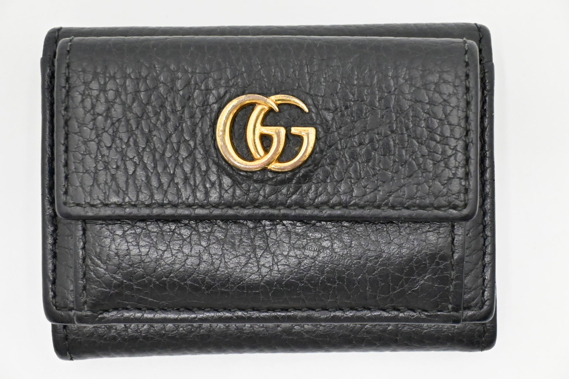 Gucci Compact Leather Black Wallet Case