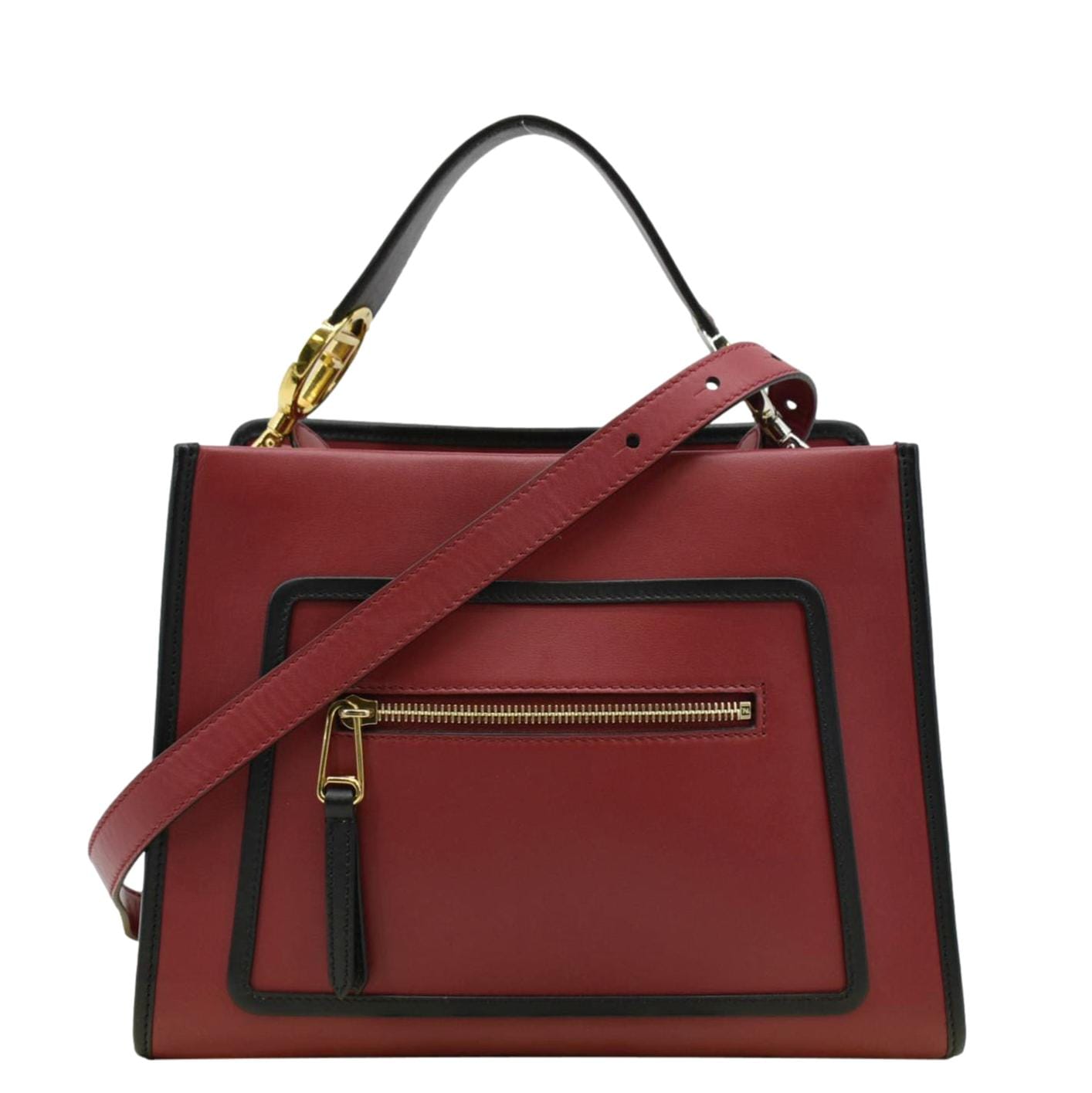 Fendi Runaway Tote Bag Leather Red Small