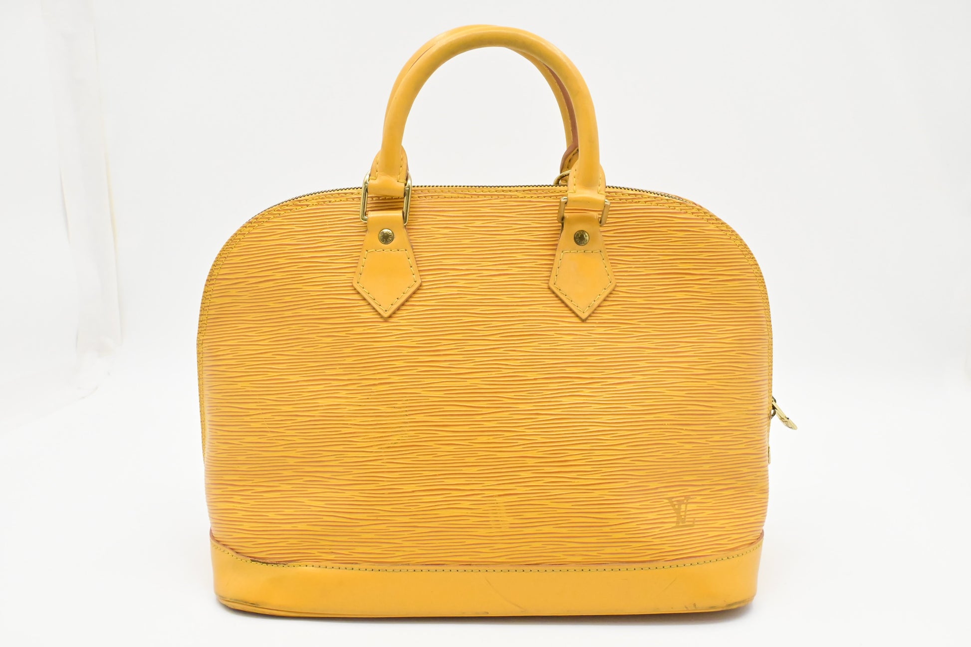 Louis Vuitton Alma PM Epi Leather Yellow Handbag