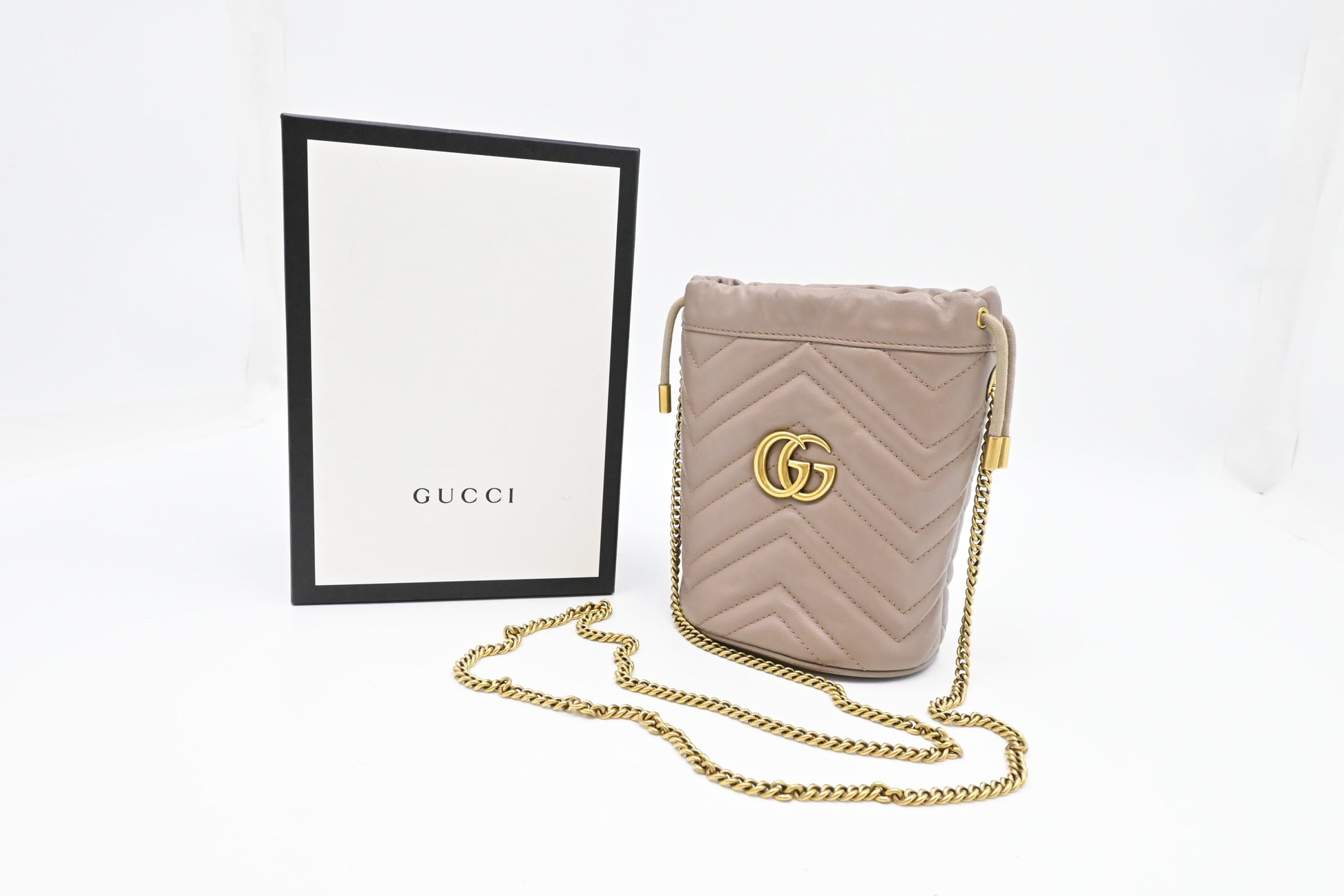Gucci Clay Quilted Leather Mini Bucket Bag