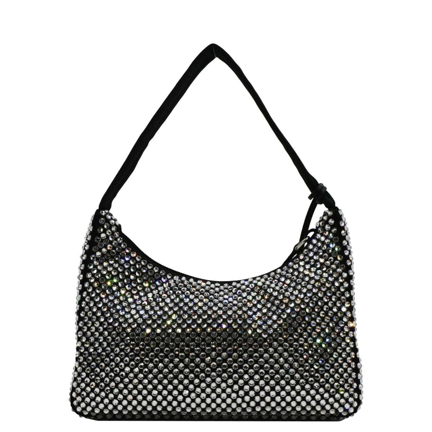Re Edition Crystal Embellished Tote Bag Satin Black